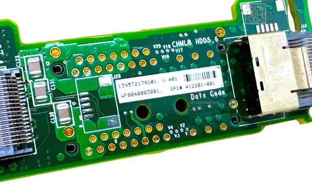 Alt view image 2 of 2 - HP Proliant DL360 DL365 G5 SAS HDD Backplane Board Assembly (412201-001)