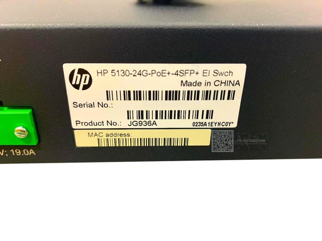 Alt view image 3 of 3 - HPE 5130-24G-PoE+-4SFP+ (370W) Ei Switch 0235A1EY (JG936A)