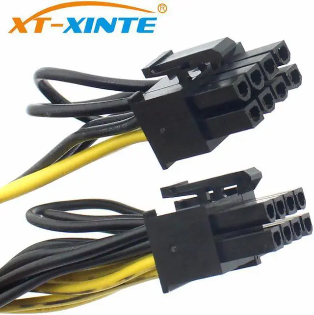 Alt view image 4 of 6 - Power Supply Cables Modular PSU 6Pin to Double 6+2Pin Cable Graphics Card Module Line 6P to Dual 8p Splitter Ribbon Cable 18AWG