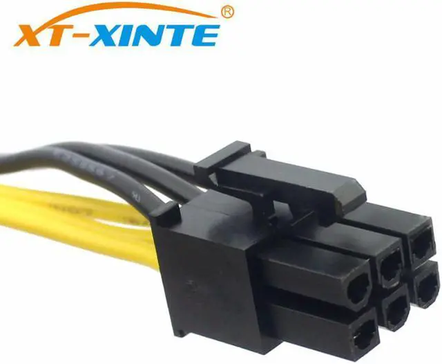 Alt view image 5 of 6 - Power Supply Cables Modular PSU 6Pin to Double 6+2Pin Cable Graphics Card Module Line 6P to Dual 8p Splitter Ribbon Cable 18AWG