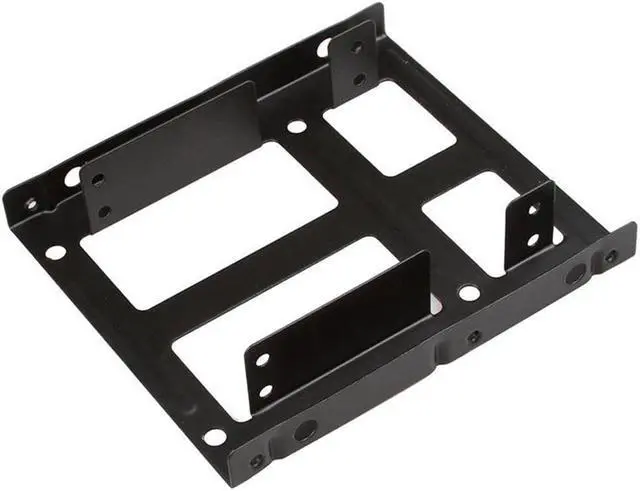 Alt view image 2 of 5 - 2-Bay 2.5 Inch to 3.5 Inch External HDD SSD Metal Mounting Kit Adapter Bracket With SATA Data Power Cables & Screws