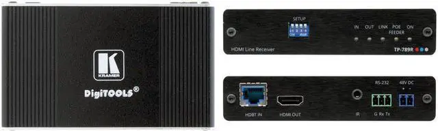 Alt view image 2 of 3 - Kramer TP-789R 4K60 4:2:0 HDMI Bidirectional PoE Receiver with RS-232 w/7-Yr Warranty