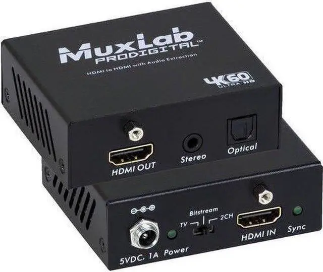 Main image of MuxLab 500436 4K/60 HDMI to HDMI Extender with Audio Extraction w/2-Yr Warranty
