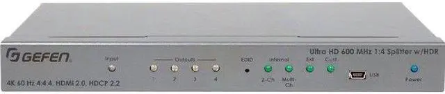Alt view image 2 of 8 - GEFEN EXT-UHD600-14 Ultra HD 600 MHz  Splitter