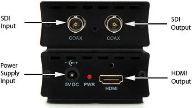 Alt view image 4 of 7 - Hall Research SC-SDI2HD SDI to HDMI Converter with SDI Loop Output