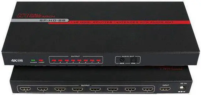 Alt view image 3 of 8 - Hall Research SP-HD-8B 8 Channel HDMIVideo Splitter & Extender