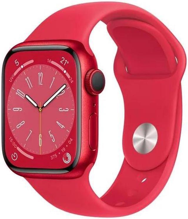Apple Watch Series 8 [GPS 45mm] Smart Watch w/ (Product) RED Aluminum Case  with (Product) RED Sport Band - M/L. Fitness Tracker, Blood Oxygen & ECG 