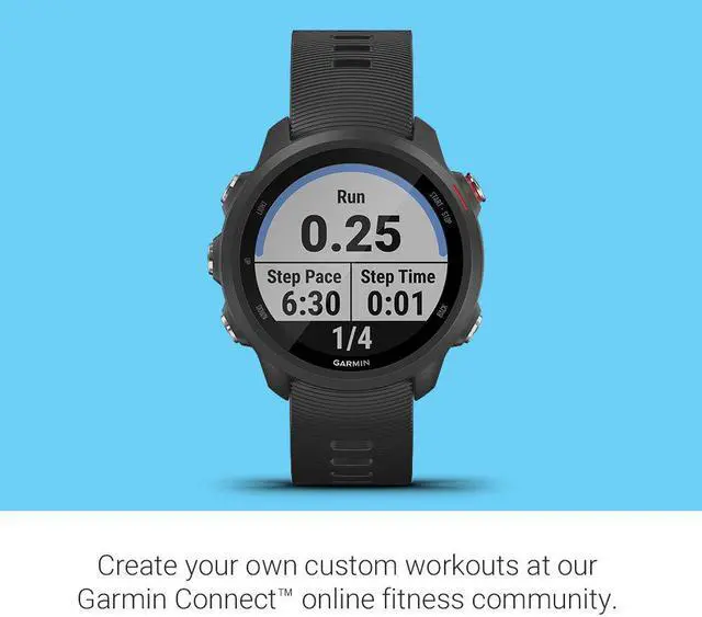 Alt view image 2 of 20 - Garmin Forerunner 245 Music Black Forerunner 245 Music GPS Running Smartwatch