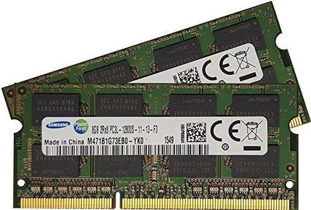 Samsung 16GB (2 x 8GB) 204-pin SODIMM, DDR3 PC3L-12800, 1600MHz