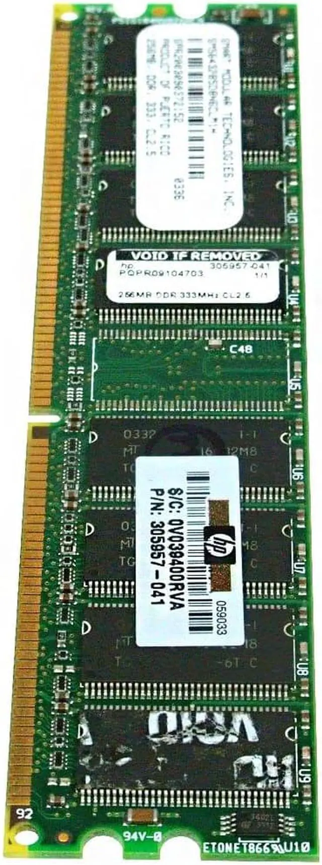 Alt view image 4 of 6 - HP 256MB DDR SDRAM Memory Module