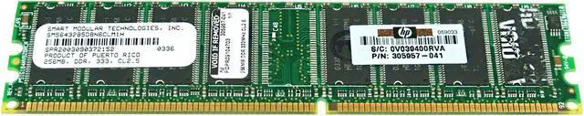 Alt view image 2 of 6 - HP 256MB DDR SDRAM Memory Module