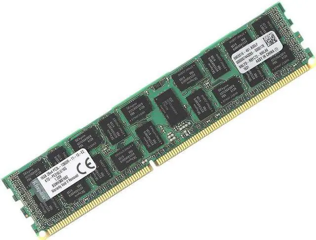 Alt view image 5 of 8 - Kingston 16GB 240-Pin DDR3 SDRAM ECC Registered DDR3L 1600 (PC3L 12800) Low Voltage Module Memory Model KTD-PE316LV/16G