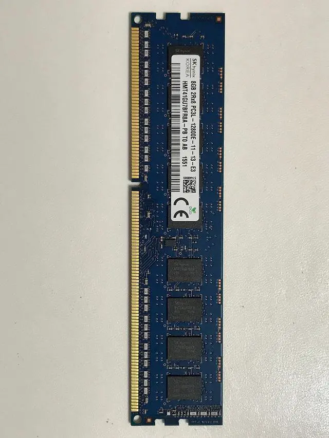 Alt view image 3 of 6 - HYNIXHynix Hmt41Gu7Afr8A-Pb Hynix 8Gb (1X8Gb) Pc312800 1600Mhz Unbuffered Ecc 1.35V Cl11 2Rx8 Ddr3 Sdram 240Pin Memory Module
