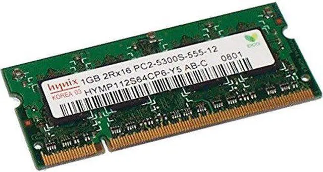Alt view image 2 of 2 - Lot of 2 Hynix 1GB PC2-5300 DDR2-667Mhz non-ECC Unbuffered CL5 200-Pin SoDimm Memory Module HYMP112S64CP6-Y5 AB-C