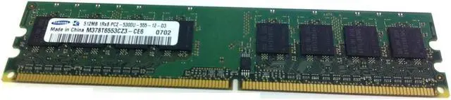Alt view image 2 of 3 - MEM DIMM 512MB PC2-5300U NON-ECC