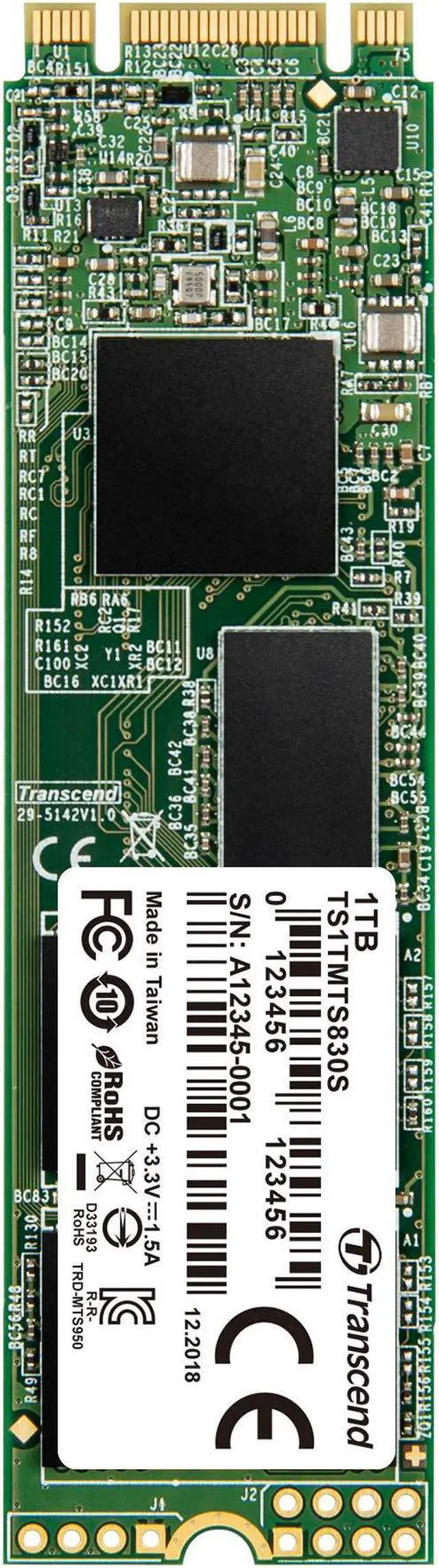 Main image of Transcend 830S 1 TB Solid State Drive - SATA (SATA/600) - Internal - M.2 2280