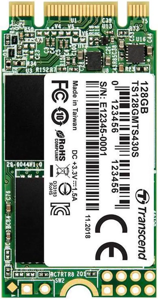 Alt view image 4 of 20 - Transcend TS128GMTS430S 430S 128GB m.2 2242 SATA Internal Solid State Drive
