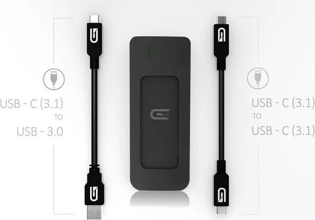 Alt view image 9 of 18 - Glyph Technologies Atom 1TB USB 3.1 Gen 2 Type-C External SSD, Black #A1000BLK