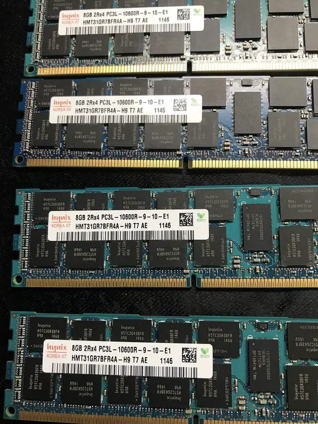 Alt view image 5 of 10 - HYNIX Hmt31Gr7Cfr4A-H9 Hynix 8Gb (1X8Gb) Pc310600 1333Mhz Ddr3 Sdram 1.35V 2Rx4 240Pin Registered Ecc Memory Module For Poweredge And Precision Systems
