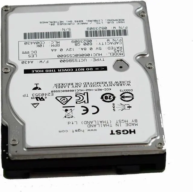 Alt view image 4 of 6 - HGST HUC106060CSS600 Ultrastar C10K600 HUC106060CSS600 600 GB Hard Drive - 2.5" Internal - SAS (6Gb/s SAS)