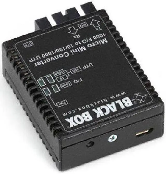 Alt view image 6 of 7 - Micro Mini Media Converter, 10-/100-/1000-Mbps Copper to 1000-Mbps Duplex Fiber, Multimode, 850-nm, 0.5 km, SC