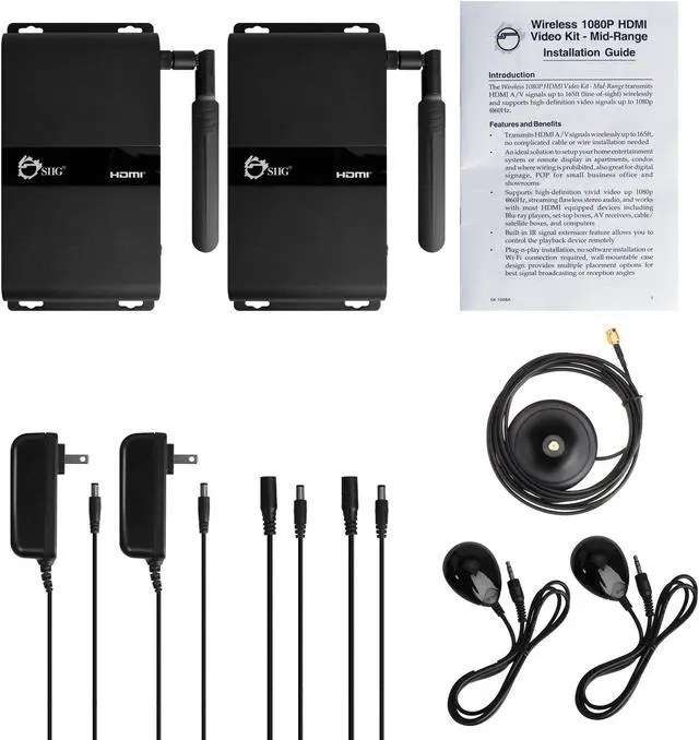 Alt view image 5 of 20 - SIIG Accessory CE-H22G12-S1 WL Extends 165ft Mid-Range 1080P HDMI Video Kit
