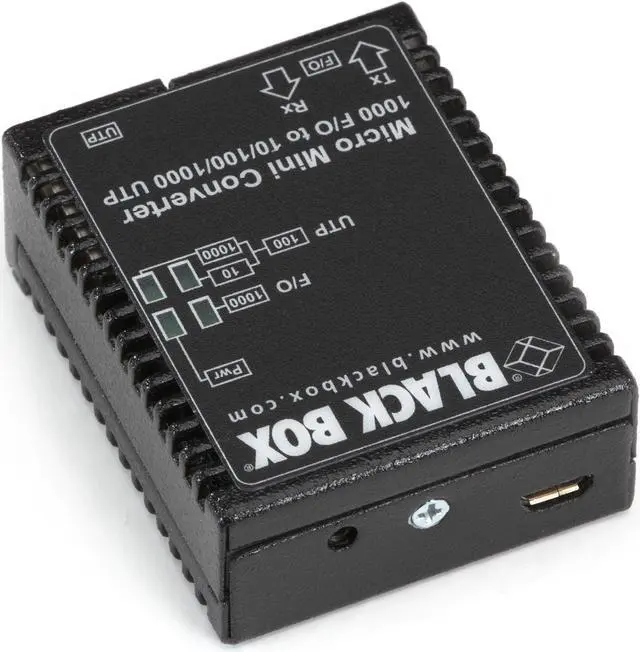 Alt view image 6 of 8 - Micro Mini Media Converter, 10-/100-/1000-Mbps Copper to 1000-Mbps Duplex Fiber, SFP