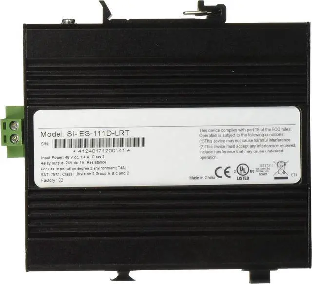 Alt view image 2 of 11 - TRANSITION NETWORKS SI-IES-111D-LRT HARDENED ETHERNET POE+ INJECTOR