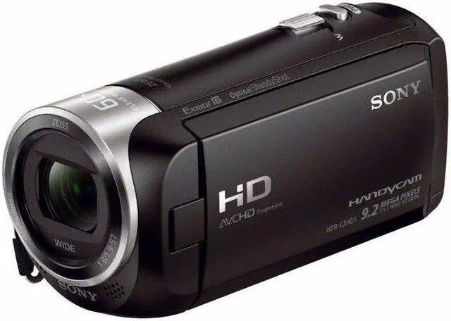 Alt view image 10 of 15 - Sony CX405 Handycam 1080p Camcorder with 64GB SD Card and Battery Pack Bundle