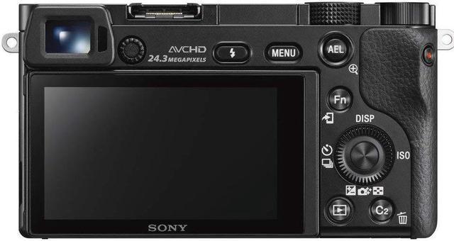 Refurbished: Sony Alpha a6000 Mirrorless Digital Camera 24.3MP SLR Camera  with 3.0-Inch LCD (Black) w/16-50mm Power Zoom Lens 