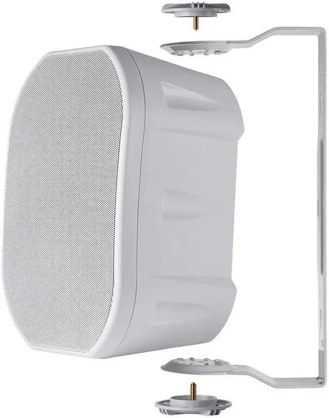 Alt view image 9 of 12 - Monoprice 6.5in Weatherproof 2-Way Speakers with Wall Mount Bracket (Pair White)