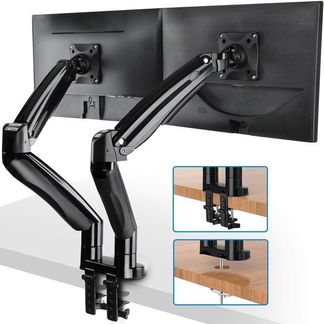 Dual Monitor Mount Stand Long Double Arm Gas Spring Monitor Desk Mount  for Screens 22