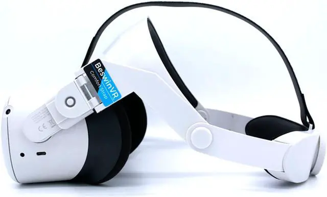 Alt view image 5 of 5 - BeswinVR Halo Strap for Oculus Quest and Meta Quest 2- White