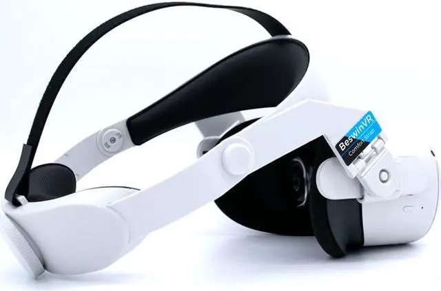 Alt view image 4 of 5 - BeswinVR Halo Strap for Oculus Quest and Meta Quest 2- White