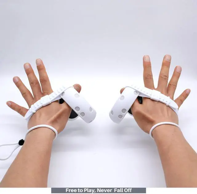 Alt view image 3 of 6 - BeswinVR Silicone Protection and Grips for Quest 2 Controller- White