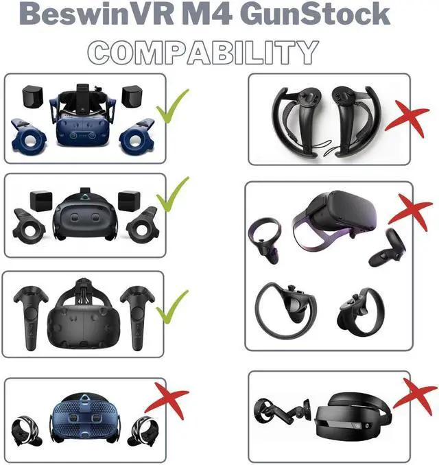 Alt view image 5 of 7 - BeswinVR M4 Game Controller Stock for HTC Vive Pro 2.0, 1.0, Vive Cosmos Elite