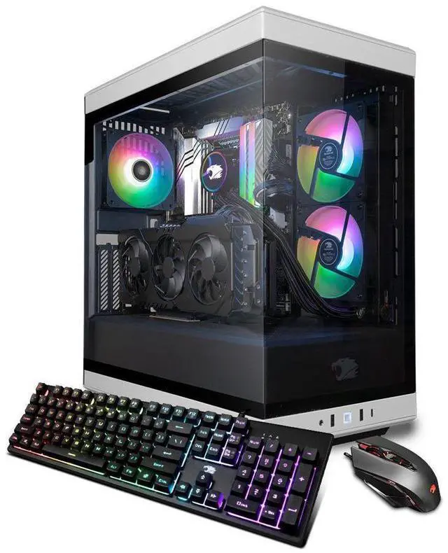 Alt view image 2 of 2 - iBUYPOWER Y40 Pro White Gaming PC Desktop - Intel Core i9 14900F - NVIDIA GeForce RTX 5080 16GB - 32GB DDR5 RGB - 2TB NVMe SSD - Y40WI9N5801