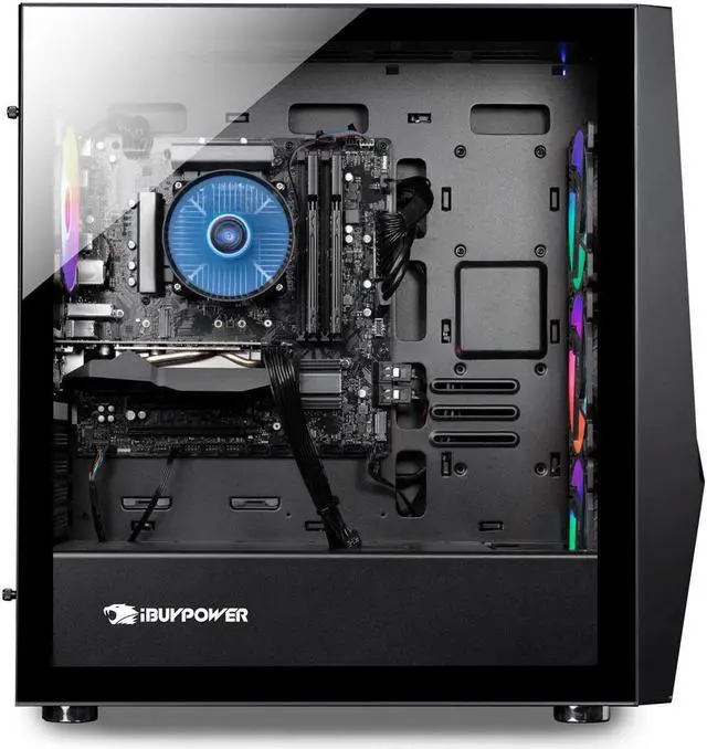 Alt view image 4 of 6 - iBUYPOWER Gaming PC, Intel Core i7 12700F (8P+4E cores, up to 4.9GHz), NVIDIA GeForce RTX 3060 Ti 8GB, 16GB DDR4 RGB, 1TB NVMe SSD, 600W 80+ Gold, Windows 11 (SlateMR291i)