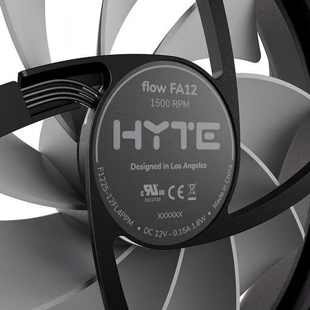 Alt view image 2 of 8 - HYTE Flow FA12 Triple Fan Pack (120mm), High Performance PWM Case Fan, 1500RPM, 4-PIN, White