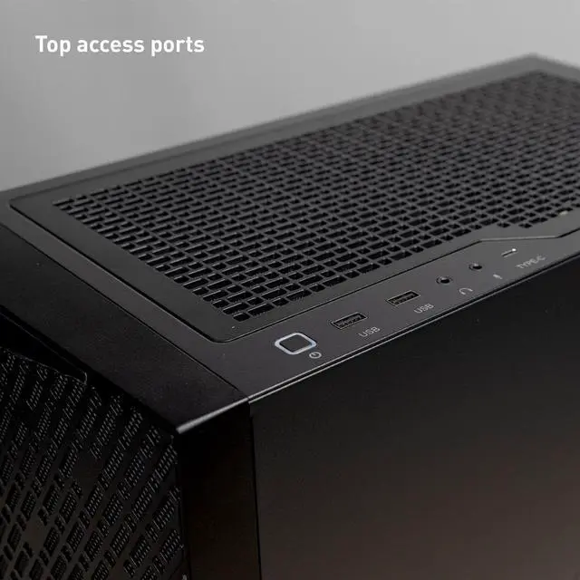 Alt view image 6 of 7 - iBUYPOWER SlateMesh Gaming Desktop PC, AMD Ryzen 7 7700X, NVIDIA GeForce RTX 4070 12GB, 32GB DDR5 RAM, 2TB SSD, Windows 11, SlateMeshA7N4701