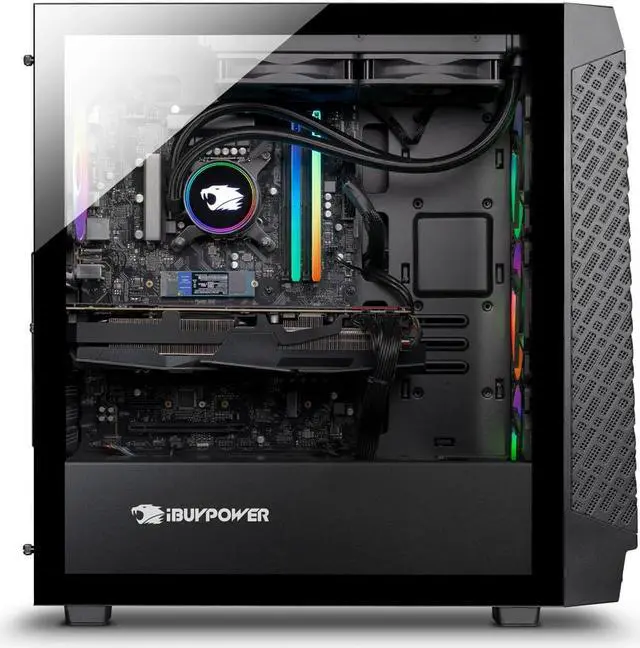 Alt view image 3 of 7 - iBUYPOWER SlateMesh Gaming Desktop PC, AMD Ryzen 7 7700X, NVIDIA GeForce RTX 4070 12GB, 32GB DDR5 RAM, 2TB SSD, Windows 11, SlateMeshA7N4701