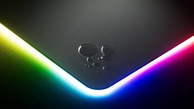 Alt view image 5 of 14 - HYTE CNVS Intense Play Mat: Custom RGB LED 50-Pixel qRGB Array Waterproof Extended Premium Silky 28 SPI 900mm x 370mm USB C Gaming Mouse Pad