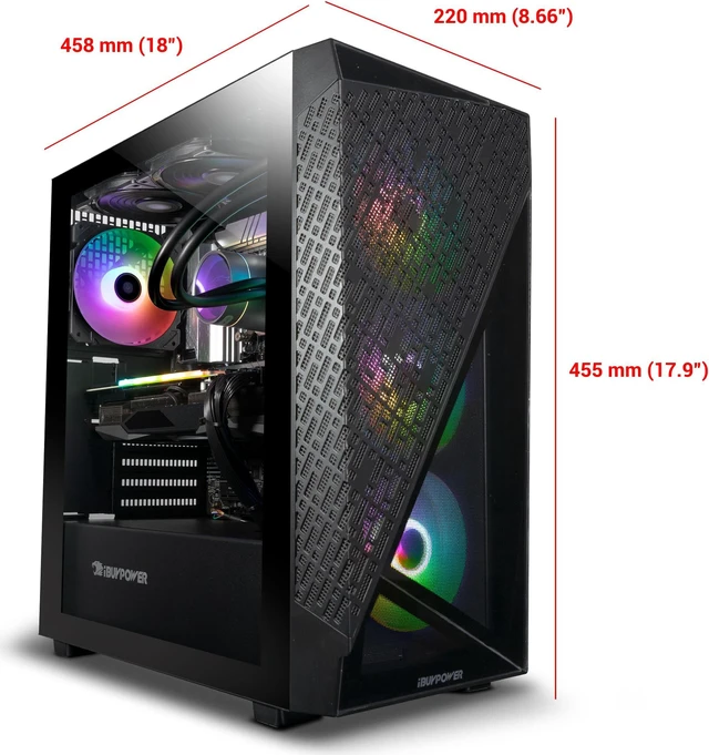 iBUYPOWER Gaming PC Computer Desktop SlateMeshA9N4701 AMD Ryzen 9 7900 ...