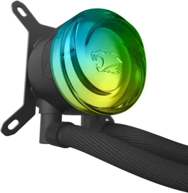 Alt view image 2 of 7 - iBUYPOWER AW4 240mm Radiator CPU AIO Liquid Cooler (2024), 2x 120mm Core Fans, RGB Display, Fan Speed 700-2000 RPM, Airflow Volume 65 CFM, Intel 1700/1150/1151, AMD AM5/AM4 - Black