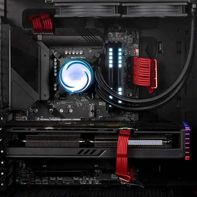 Alt view image 4 of 7 - iBUYPOWER AW4 240mm Radiator CPU AIO Liquid Cooler (2024), 2x 120mm Core Fans, RGB Display, Fan Speed 700-2000 RPM, Airflow Volume 65 CFM, Intel 1700/1150/1151, AMD AM5/AM4 - Black