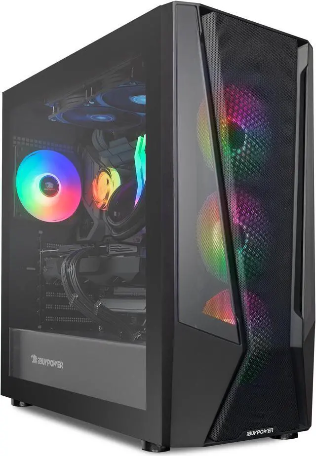 Alt view image 2 of 7 - iBUYPOWER Trace Mesh Gaming PC Desktop - AMD Ryzen 7 9700X - NVIDIA GeForce RTX 4060 Ti 8GB - 32GB DDR5 RGB - 1TB NVMe SSD - TMA7N46T01