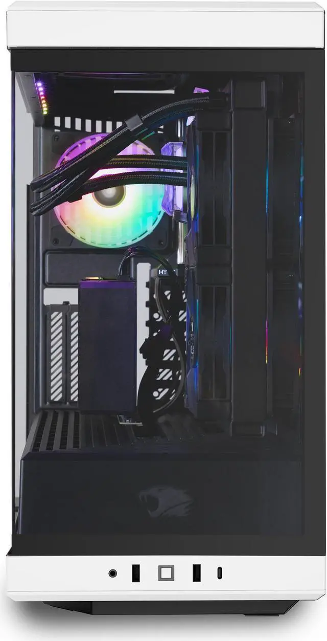 Alt view image 4 of 7 - iBUYPOWER Y40 Pro White Gaming PC Desktop - AMD Ryzen 7 9700X - NVIDIA GeForce RTX 4070 Ti Super 16GB - 32GB DDR5 RGB - 1TB NVMe SSD - Y40WA7N47TS01