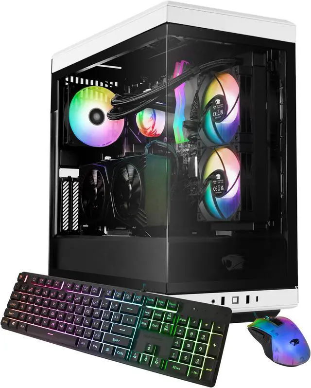Main image of iBUYPOWER Y40 Pro White Gaming PC Desktop - AMD Ryzen 7 9700X - NVIDIA GeForce RTX 4070 Ti Super 16GB - 32GB DDR5 RGB - 1TB NVMe SSD - Y40WA7N47TS01