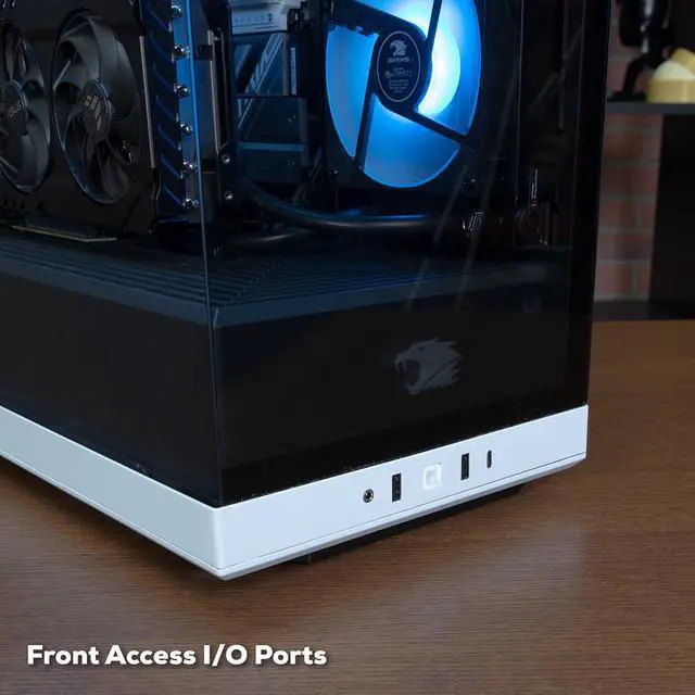Alt view image 6 of 7 - iBUYPOWER Y40 Pro White Gaming PC Desktop - AMD Ryzen 7 9700X - NVIDIA GeForce RTX 4070 Ti Super 16GB - 32GB DDR5 RGB - 1TB NVMe SSD - Y40WA7N47TS01