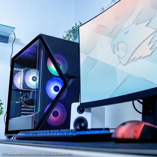 Alt view image 3 of 7 - iBUYPOWER Slate 8 MESH Gaming PC Desktop - AMD Ryzen 7 7800X3D - AMD Radeon RX 7700 XT 12GB - 32GB DDR5 RGB - 1TB NVMe SSD - SMA7R77XT02